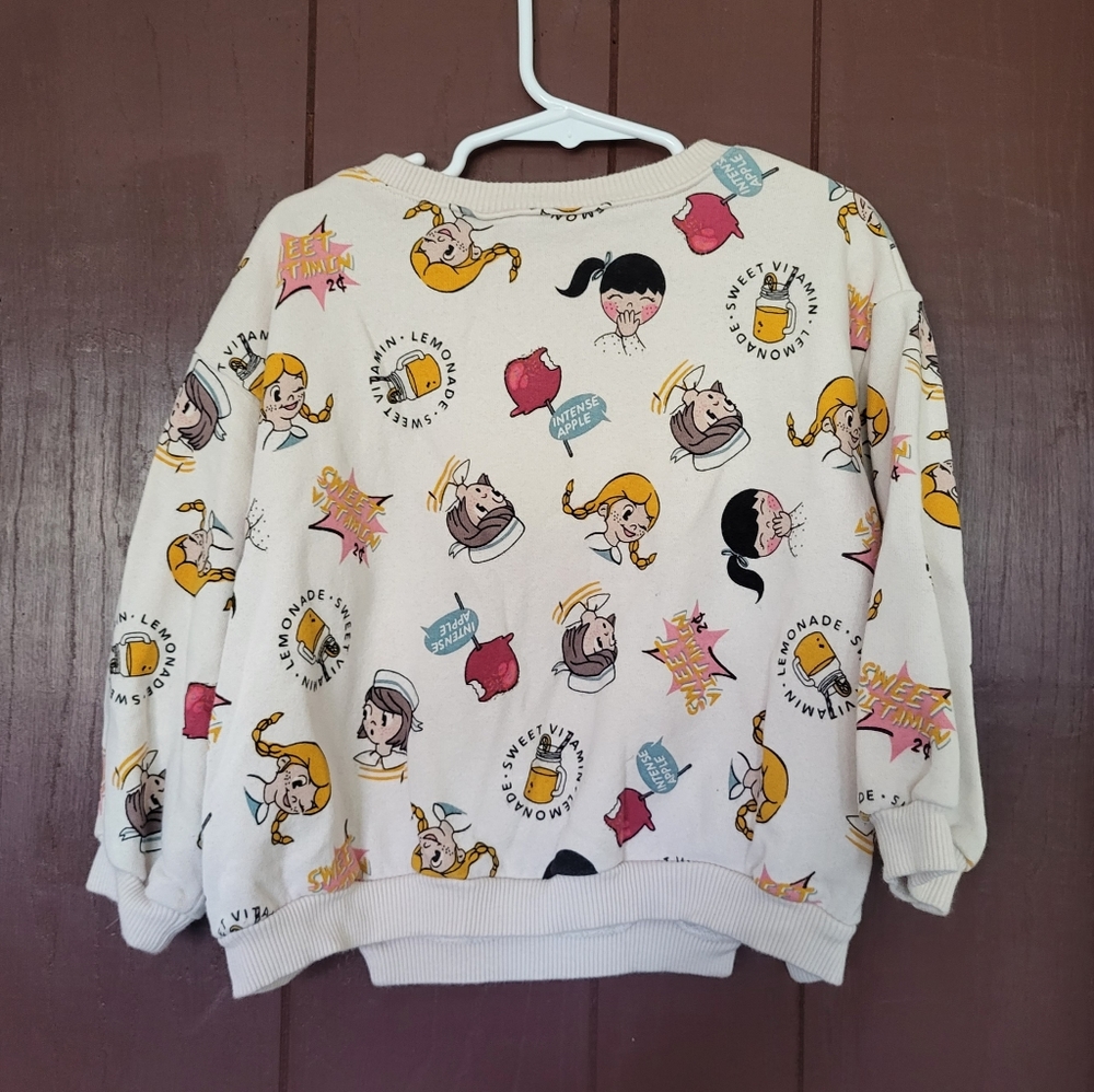 Zara Toddler Faces Print Sweatshirt. - Picture 6 of 10
